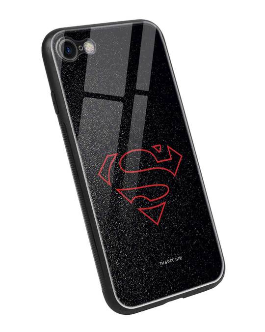 Shop Highlighted Superman iPhone 7 Glass Mobile Cover-Back
