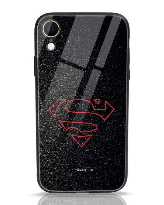 Shop Highlighted Superman iPhone XR Glass Mobile Cover-Front