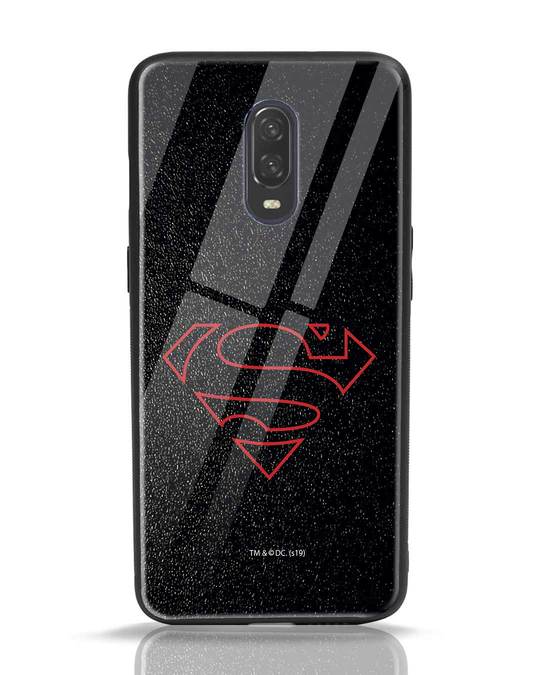 Shop Highlighted Superman OnePlus 6T Glass Mobile Cover-Front