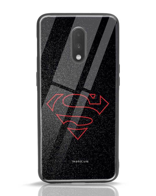 Shop Highlighted Superman OnePlus 7 Glass Mobile Cover-Front