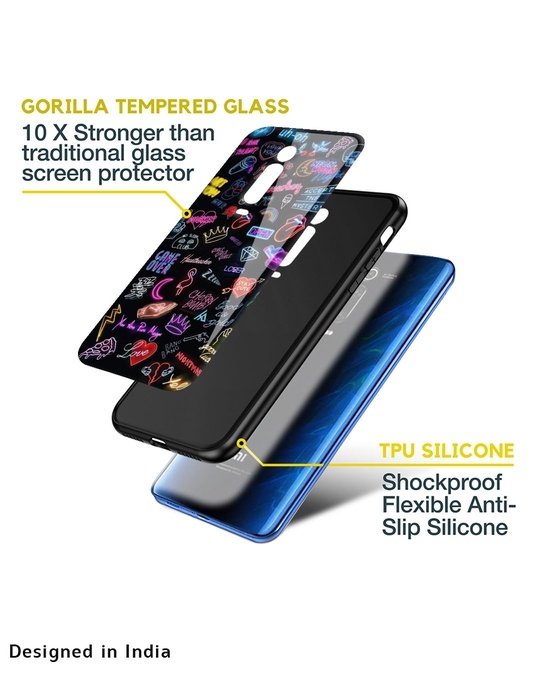 Shop Accept The Mystery Glass Case For Mi 11 Lite-Back