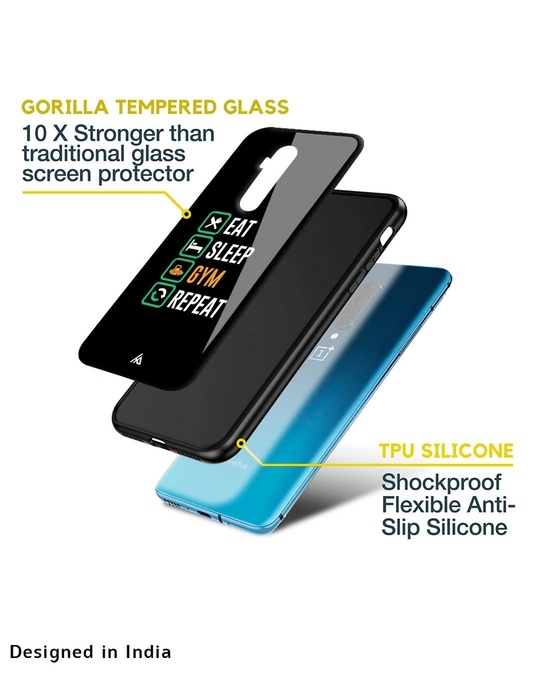 Shop Daily Routine Glass Case For Oneplus Nord 2-Back