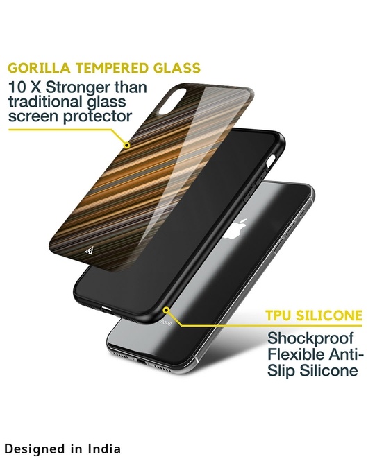 Shop Diagonal Slash Pattern Glass Case For Iphone 12 Pro Max-Back