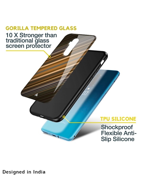 Shop Diagonal Slash Pattern Glass Case For Oneplus Nord 2-Back