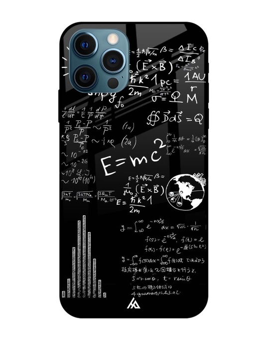 Shop Funny Math Glass Case For Iphone 12 Pro Max-Front
