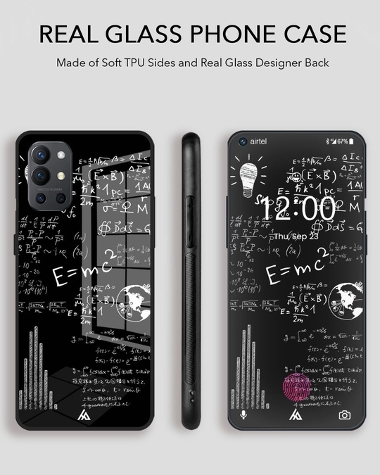 Shop Funny Math Glass Case For Oneplus Nord 2-Design