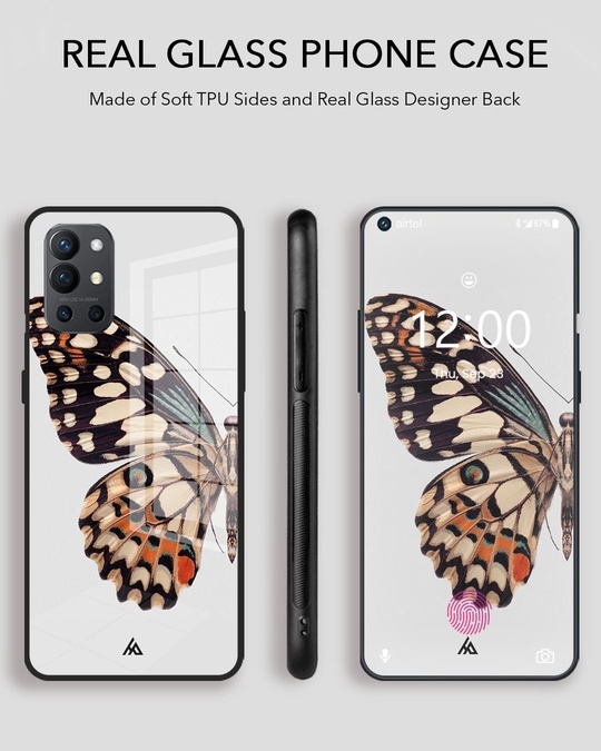 Shop Monarch Butterfly Glass Case For Oneplus Nord 2-Design
