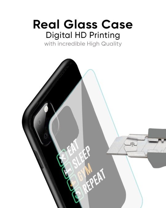 Shop Black Daily Routine Glass Case for Samsung Galaxy M31-Design