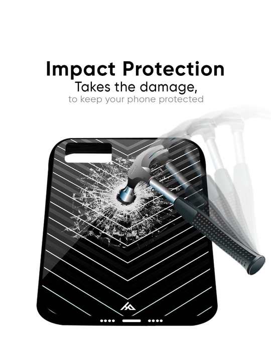 Shop Black V Pattern Glass Case for Samsung Galaxy M31-Full