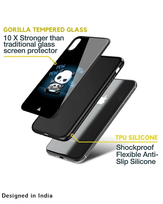 Shop Pew Pew Glass Case For Iphone 12-Back