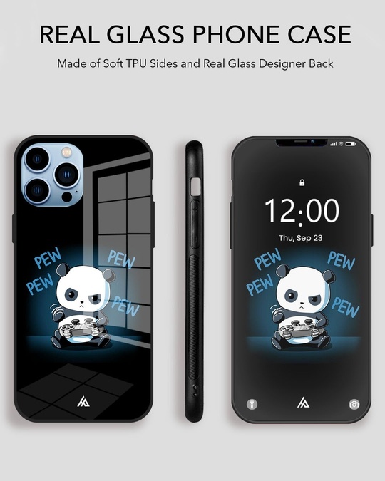 Shop Pew Pew Glass Case For Iphone 12-Design