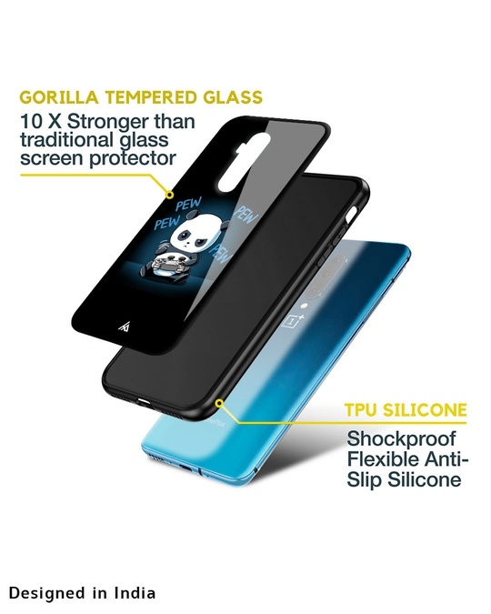 Shop Pew Pew Glass Case For Oneplus Nord 2-Back