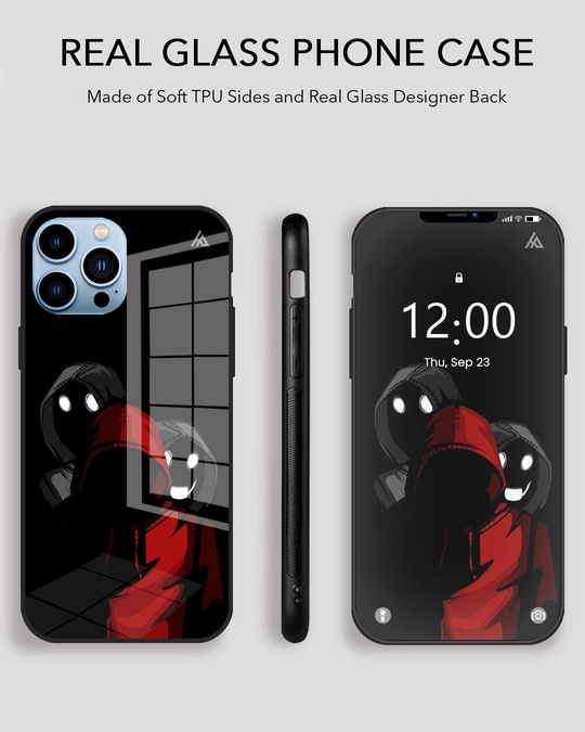 Shop Shadow Character Glass Case For Iphone 12-Design