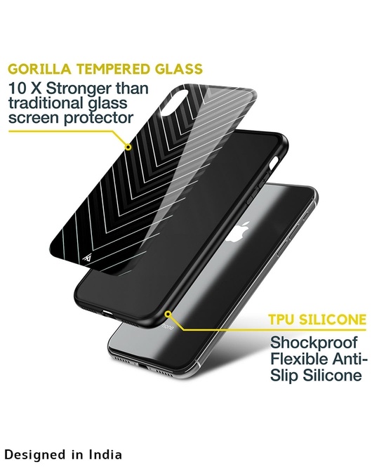 Shop V Pattern Glass Case For Iphone 12-Back