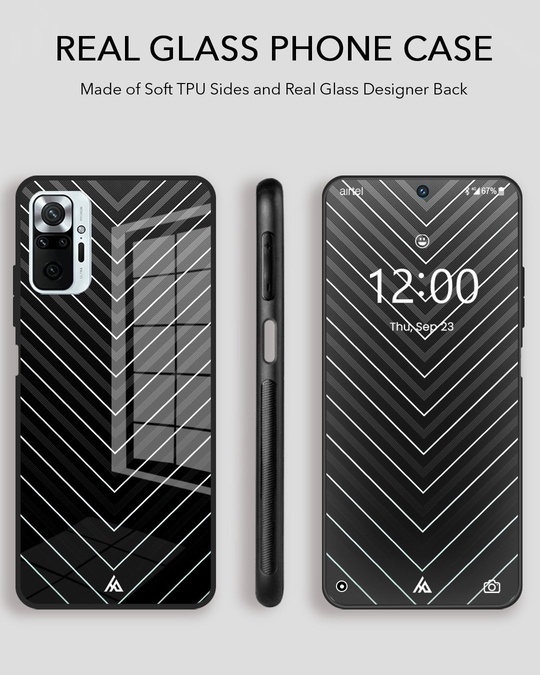 Shop V Pattern Glass Case For Mi 10i 5g-Design