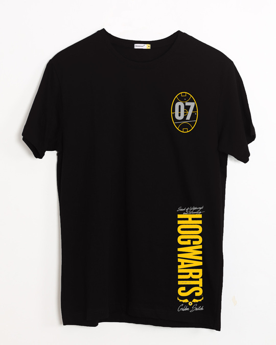 Hogwarts 07 Half Sleeve T-Shirt Black 
