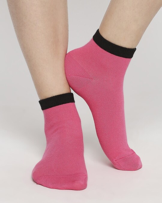 Buy Hot Pink Ankle Length Socks Online in India at Bewakoof