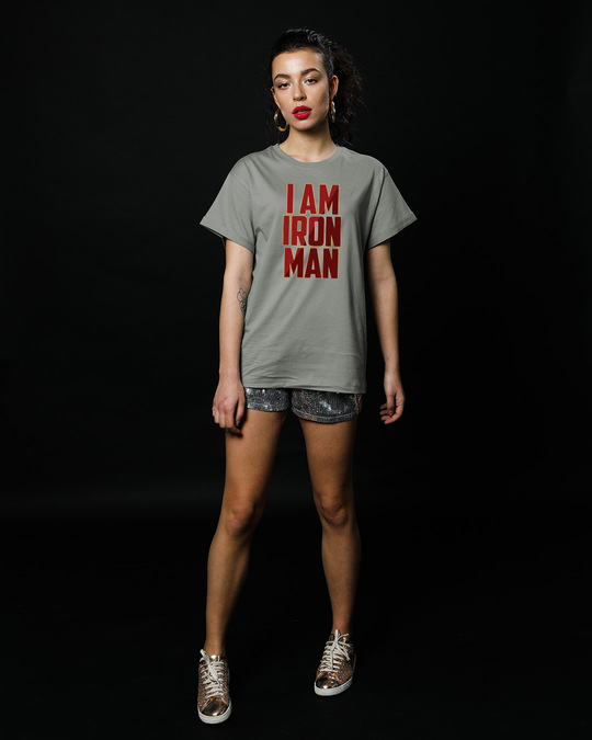 Shop I Am Iron Man Boyfriend T-Shirt (AVL)-Design