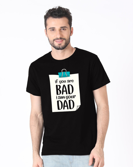 Buy I Am Your Dad Black Printed Half Sleeve T-Shirt For Men Online ...