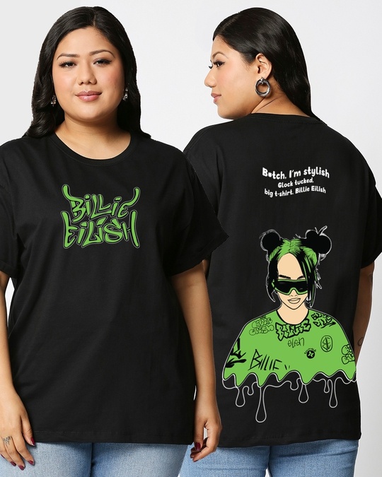 Buy Women's Black I'm Stylish Billie Eilish Graphic Printed