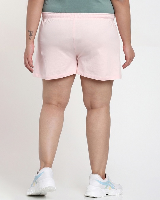 Shop Women's Pink Plus Size Shorts-Design