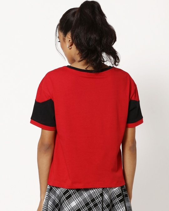 Shop Women's Color Block Icon Mickey Printed T-shirt-Design