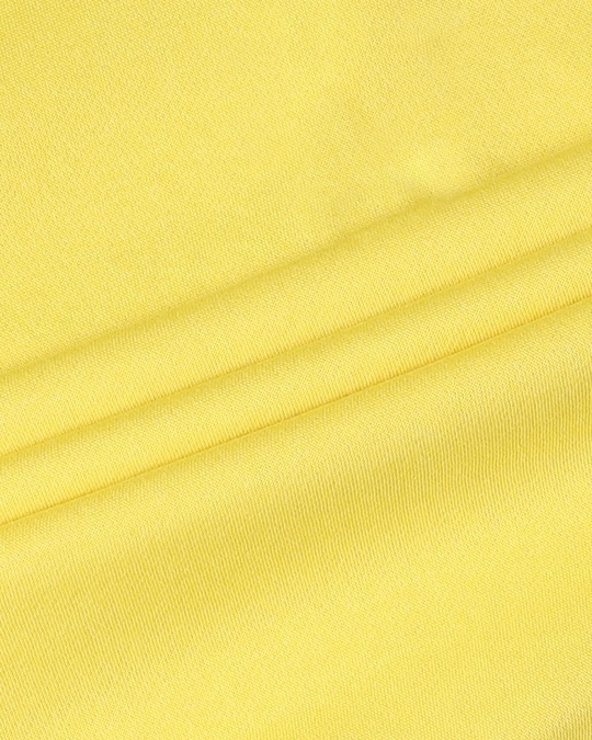 Shop Yellow Contrast Sleeve Half Zipper Sweatshirt