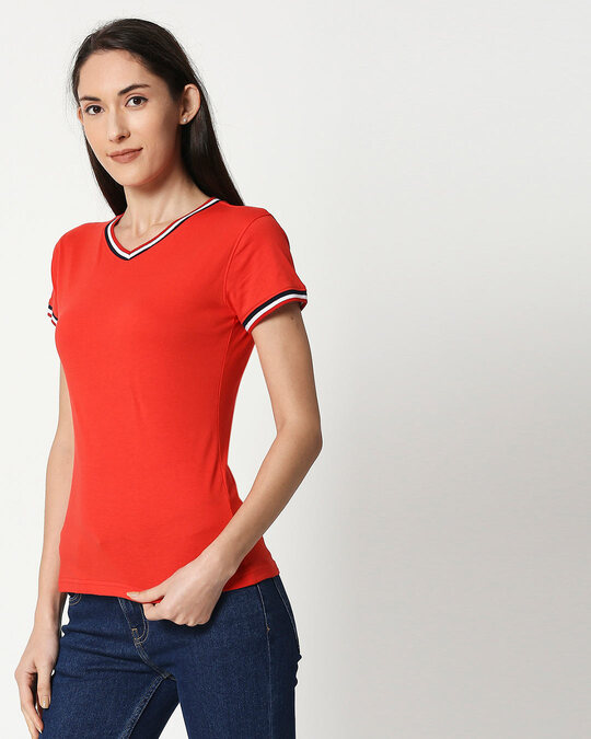 red tee shirts womens