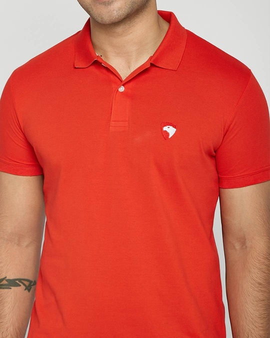 White Contrast Collar Pique Polo 