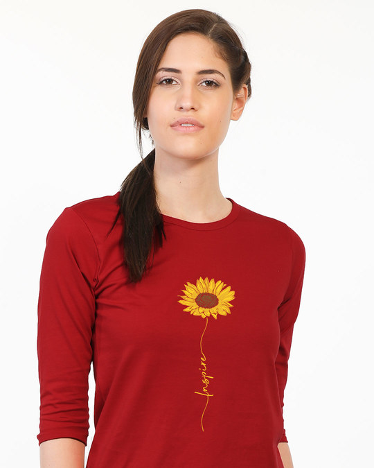 Shop Inspire Round Neck 3/4th Sleeve T-Shirt-Front