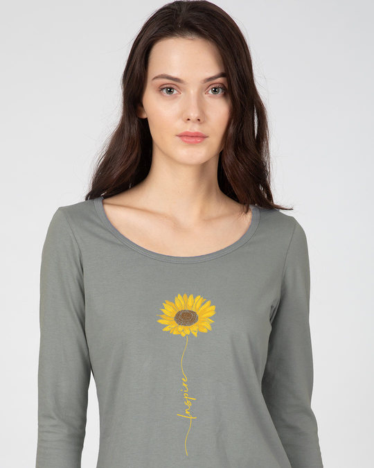 Shop Inspire Scoop Neck Full Sleeve T-Shirt-Front