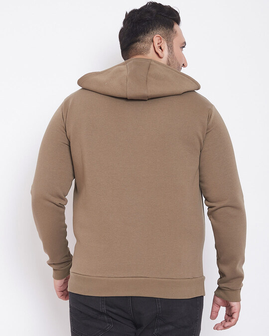 Shop Men's Plus Size Printed Stylish Casual Winter Hooded Sweatshirt-Design