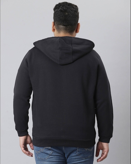 Shop Men's Black Stylish Full Sleeve Hooded Casual Sweatshirt-Back
