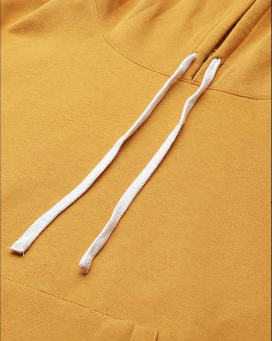 Shop Men's Yellow Solid Stylish Full Sleeve Hooded Casual Sweatshirt
