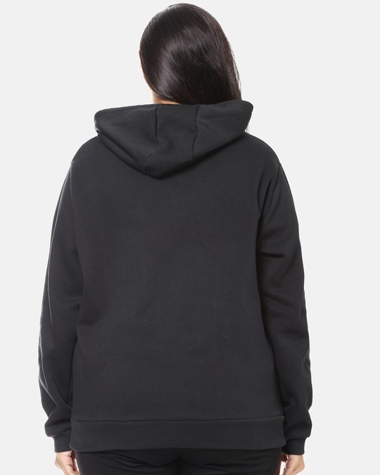 Shop Women's Plus Size Solid Stylish Casual Winter Zipper Hooded Sweatshirt-Design