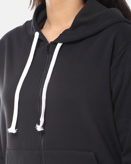 Shop Women's Plus Size Solid Stylish Casual Winter Zipper Hooded Sweatshirt