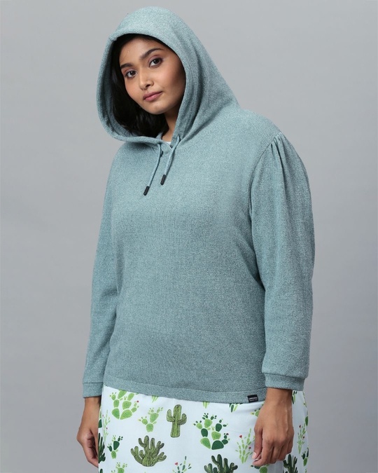 Shop Women's Green Solid Stylish Casual Sweatshirt-Design