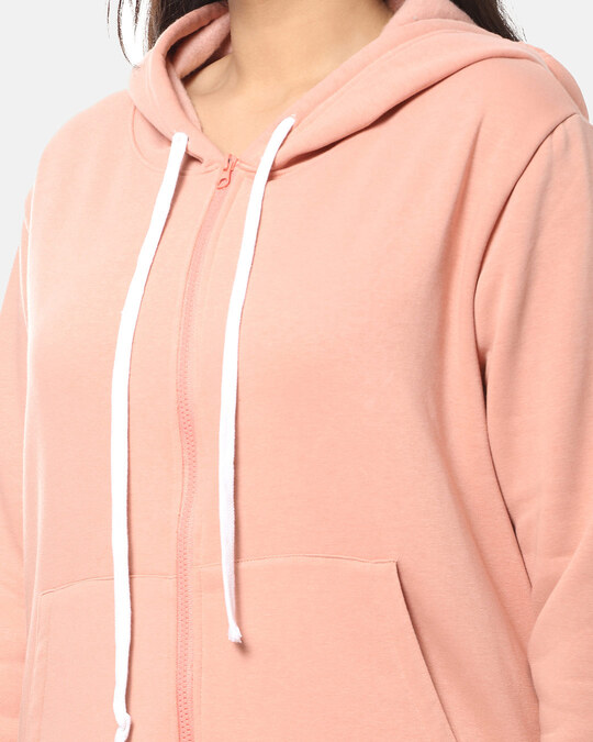 Shop Women's Plus Size Solid Stylish Casual Winter Zipper Hooded Sweatshirt