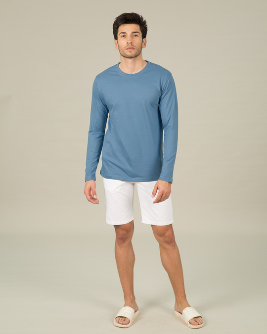 Shop Island Blue Full Sleeve T-Shirt-Full