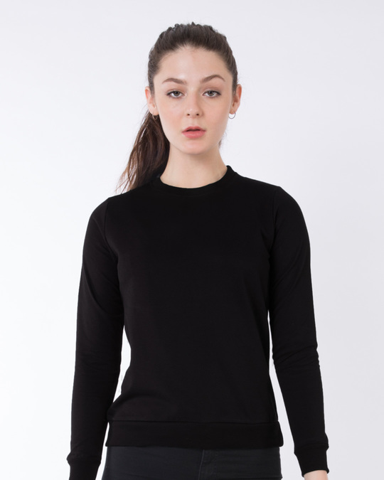 plain black sweatshirt for womens