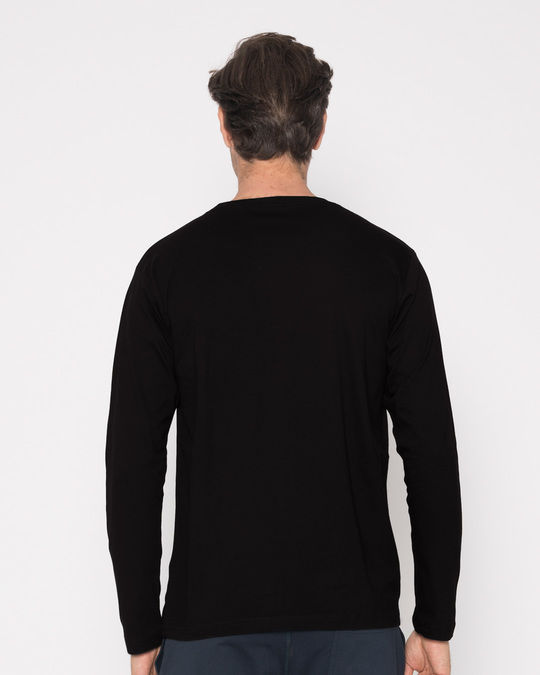 Jet Black Plain Long/Full Sleeve T-Shirts for Men Online at Bewakoof.com