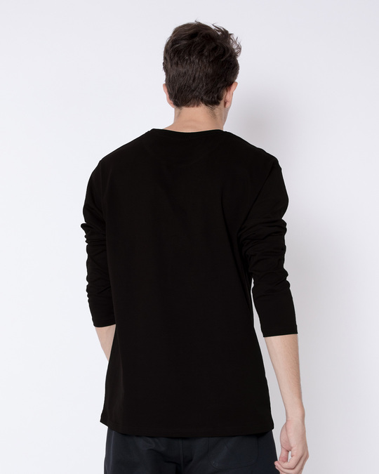 Jet Black Plain Long/Full Sleeve T-Shirts for Men Online at Bewakoof.com