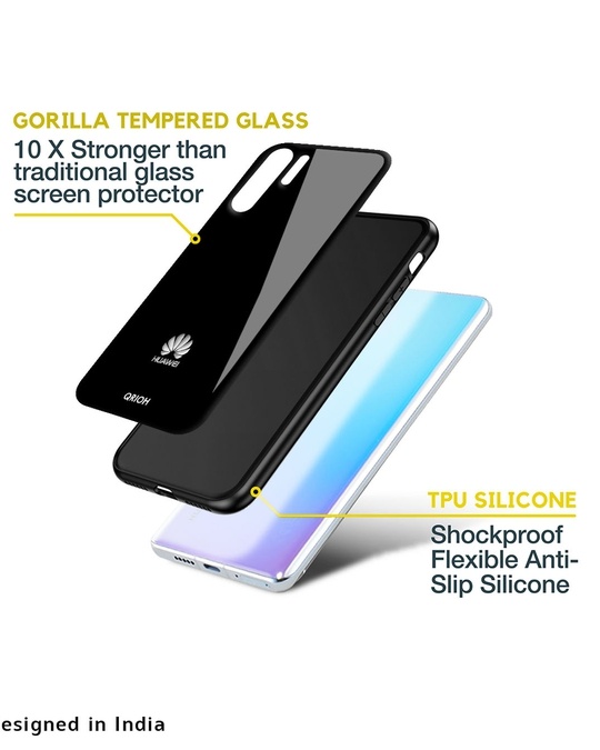 Shop Jet Black Premium Glass Cover for Huawei P30 Pro (Shockproof, Light Weight)-Full