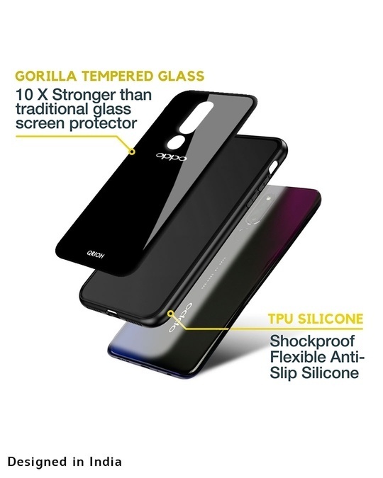 Shop Jet Black Premium Glass Cover for OPPO F21 Pro (Shockproof, Light Weight)-Design