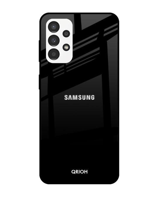 Shop Jet Black Printed Premium Glass Cover for Samsung Galaxy A13 (Shockproof, Light Weight)-Front