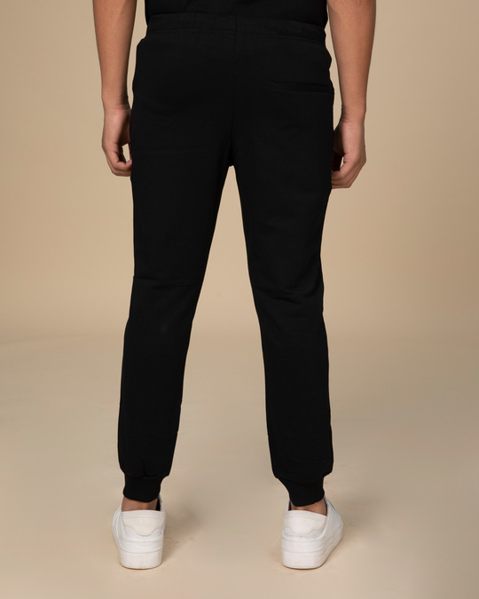 black patch pocket joggers