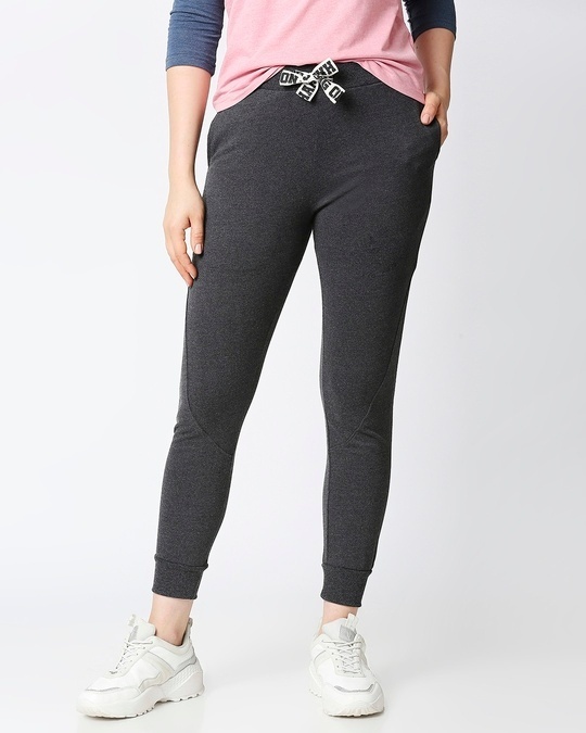 Shop JOGGERS WITH PRINTED TAPE-Front