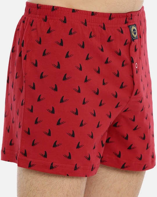 Shop | Shark Fin Red Knitted Boxers