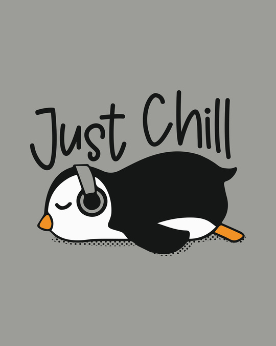 Shop Just Chill-penguin Scoop Neck Full Sleeve T-Shirt-Full
