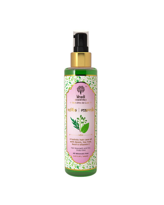 Shop Methi Hair Oil With Neem, Tea Tree, Basil, Vitamin E For Anti Dandruff-Back